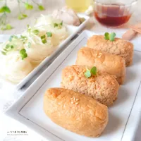 お昼ごはん＊いなり寿司&素麺|ゆずぽんさん