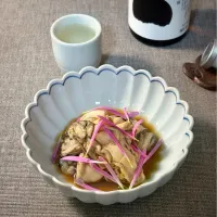 生牡蠣風 蒸し牡蠣ポン酢|まる(丸大豆)さん