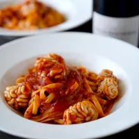 白子のトマトパスタ