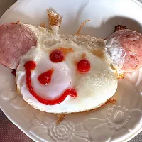 くま目玉焼き|ただの栄養士さん