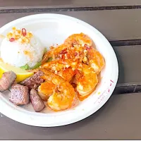 2025年4月宮古島 HARRY'S Shrimp Truck ガーリックバターシュリンプと宮古島牛|Tenさん