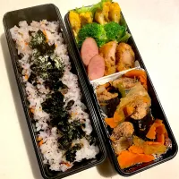 明日の昼飯シリーズ。さんまの生姜煮弁当|masaさん