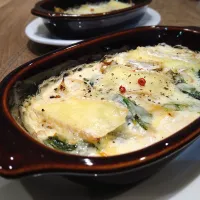 牡蠣とほうれん草のグラタン| 古尾谷りかこさん