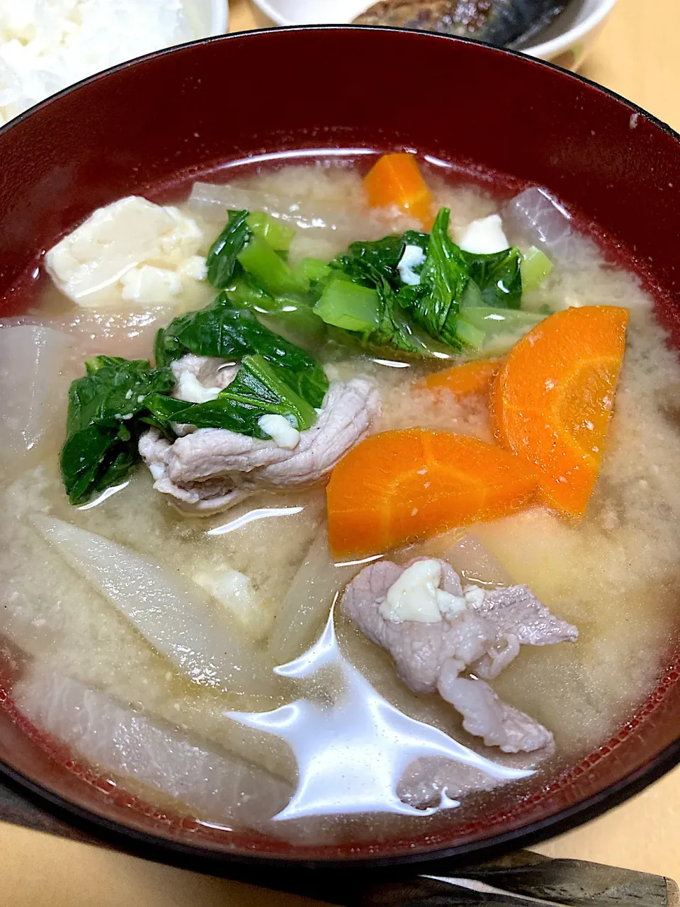 単身赴任中の男(豚汁)|おおもりの星さん