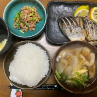 夕食　サゴシの塩焼き|ATさん