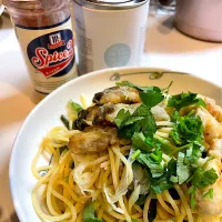 【世界ごはん探検団】春菊と牡蠣のオイルパスタ🦪| DKさん