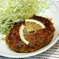 サバ缶バーグのレモン照り焼き|アスママさん