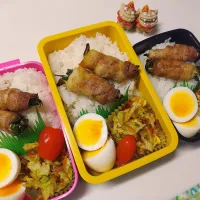 私、夫、娘弁当|みどりさん