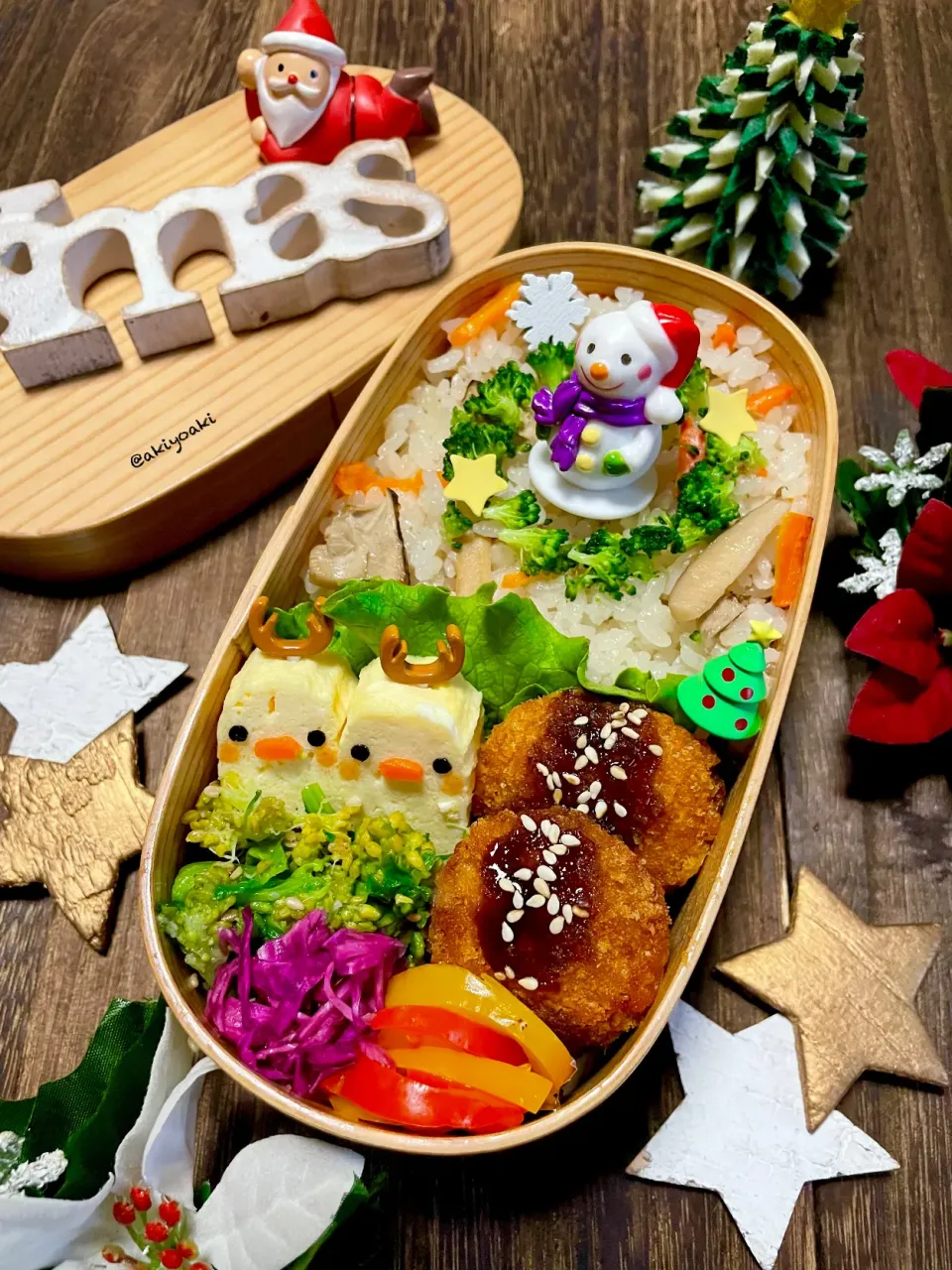 松茸ごはん弁当|Akiyoෆ¨̮⑅さん