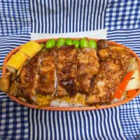 トンテキ野菜モリモリ弁当|ハリネズミさん