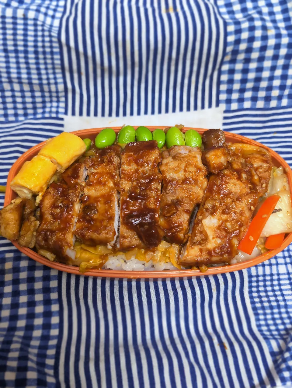 トンテキ野菜モリモリ弁当|ハリネズミさん