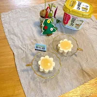 SSAP認証のアメリカ大豆を使用して作られた　豆乳の力ヨーグルト無糖で作ったゼリーに柚子ソースのデザート✨|さくたえさん