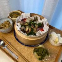 鯵の一夜干しアクアパッツァ定食| pontalさん