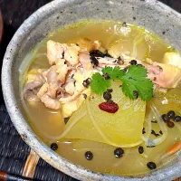 KimaLABOさんの料理 冬瓜のスープ　　　　　　#馬告　#マーガオ　#鶏手羽元　#翡翠煮|KimaLABOさん