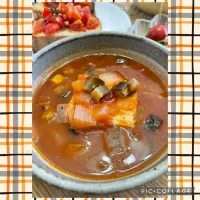 お豆腐入りトマトスープ(ガスパチョ風)|Miyukiさん