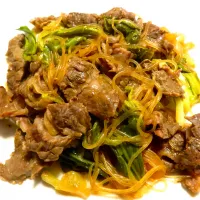 牛肉、キャベツ、春雨でチャプチェ風|Yasuo  Watanabeさん