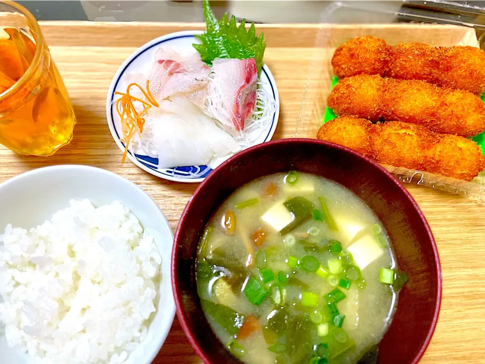 夕飯 お刺身など|ふわふわさん