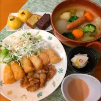 ☆一口エビフライ　☆ポトフ　☆柚子大根　　☆スイートポテト＆プチケーキ| chikakoさん