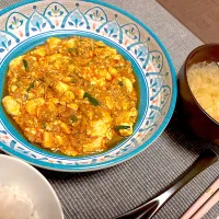 麻婆豆腐作ってくれた！🙌|きなこさん