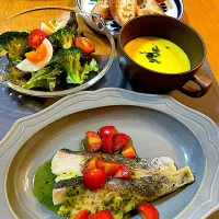 白身魚の焼き漬けバジルトマト仕立てで晩御飯| Mikaさん