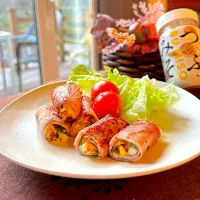 卵サラダのハム巻き