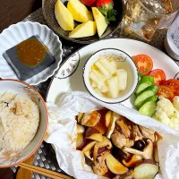 12/8晩ご飯：鶏とさつまいもの甘辛蒸し|ななみんさん