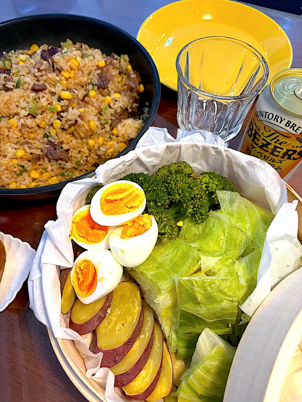 フライパンペッパーランチ･せいろ蒸し野菜|cha_chiさん