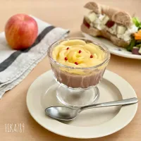 ちょっぴりオシャレに りんごコンポートココアプリン| FIKA789さん