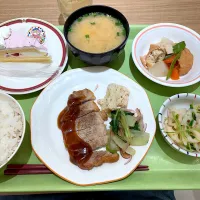 寮の晩ごはん😋豚肉のわさび醤油ダレ|すかラインさん