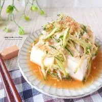 胡麻だれの豚しゃぶ冷奴|ゆずぽんさん