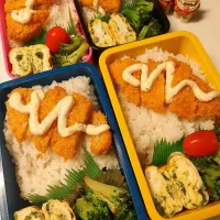 息子、夫、私、娘弁当|みどりさん