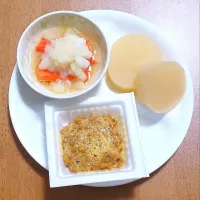 カニカマと大根おろしの酢の物、大根煮、納豆|ナナさん