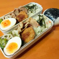 次男弁当&おにぎり