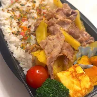 豚肉のスパイシー炒め弁当|ルナさん