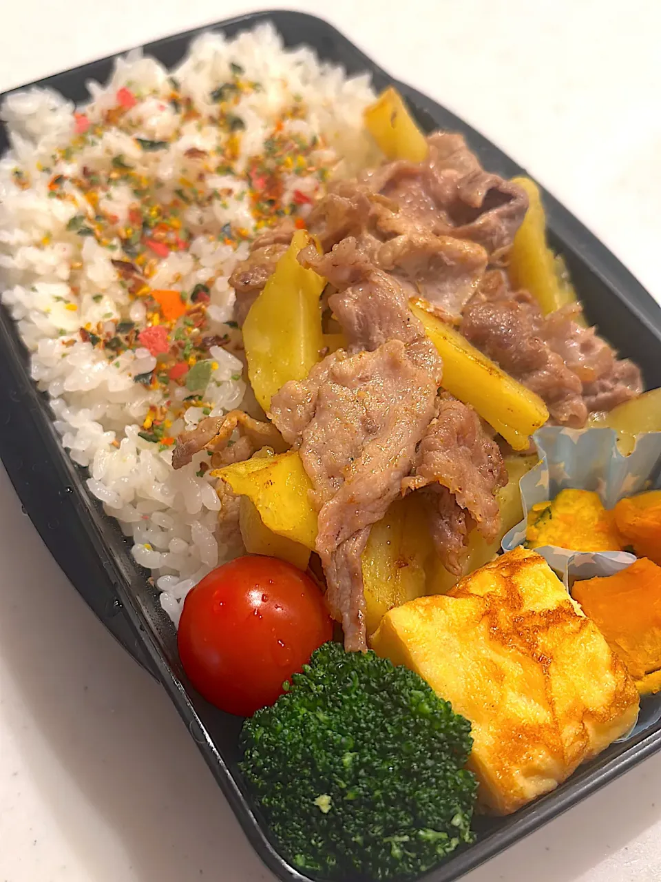 豚肉のスパイシー炒め弁当|ルナさん