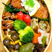 鯵フライ弁当🍱| にゃん(=^・^=)さん