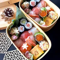 ふたりのお弁当 ~キューブ手毬寿司