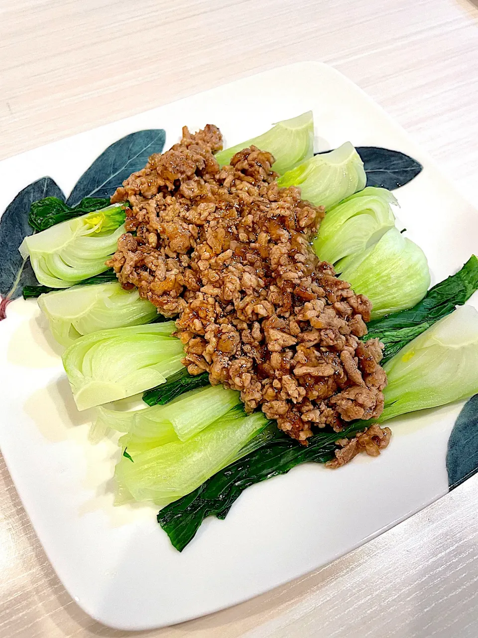 青梗菜のひき肉あんかけ|キヨさん