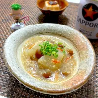 大根の鶏そぼろとなめこあんかけ|アルティッチョさん