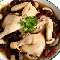 Steamed chicken with mushrooms|12Dragonさん
