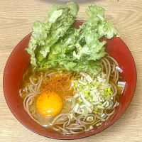 朝蕎麦　春菊天|銀蔵じいちゃんさん