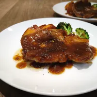 ポークソテー　柿バルサミコソース|古尾谷りかこさん