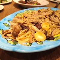 栗ときのこのスパゲティ|古尾谷りかこさん