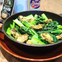 牡蠣と小松菜のプランチャ| 古尾谷りかこさん