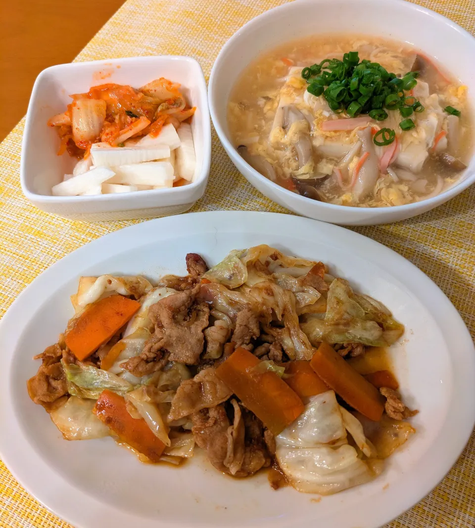 ☆回鍋肉風炒め　☆あんかけ豆腐　☆長芋キムチ|chikakoさん