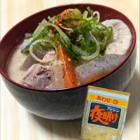 鰤のアラで粕汁❤