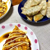 チーズのとんぺい焼き、餃子|kaaaaaさん