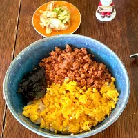 ランチ♯2色丼|小松菜さん