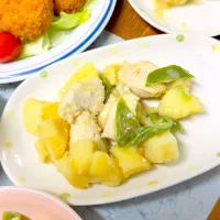 じゃかいと鶏肉ニンニク炒め|アッキーさん