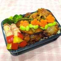 鶏甘酢あん弁当♥|みちゅあしさん